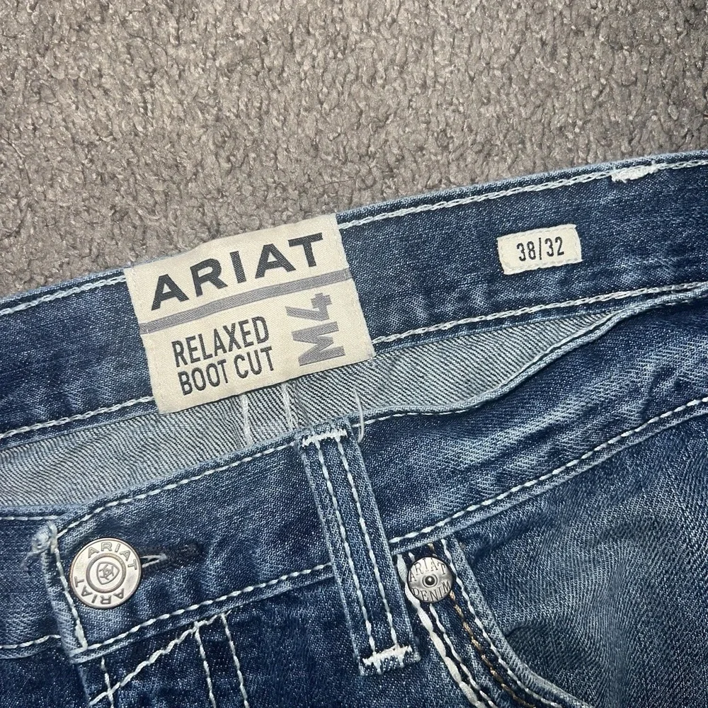 Ariat M4 Coltrane Durango Mens Relaxed Boot Cut Jeans 38x32 Blue Denim